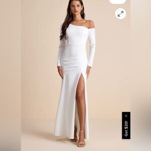 Lulu's One Shoulder White Dress